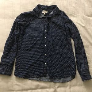 J. Crew woven dot button up shirt size 8